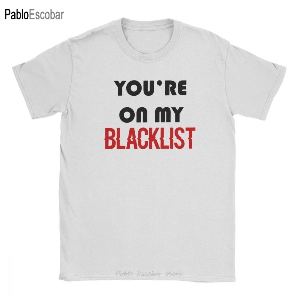 

The Blacklist T-Shirt for Men Reddington Raymond Tv Red Hat Fandom Crime Criminal Cotton Tees Short Sleeve T Shirt Plus Size