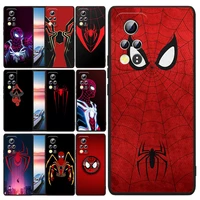 marvel spiderman logo for huawei honor x30 x20 x8 x7 60 50 se pro 10x 10i 10 lite 9a 9c ru 9x 8x 8a black soft phone case