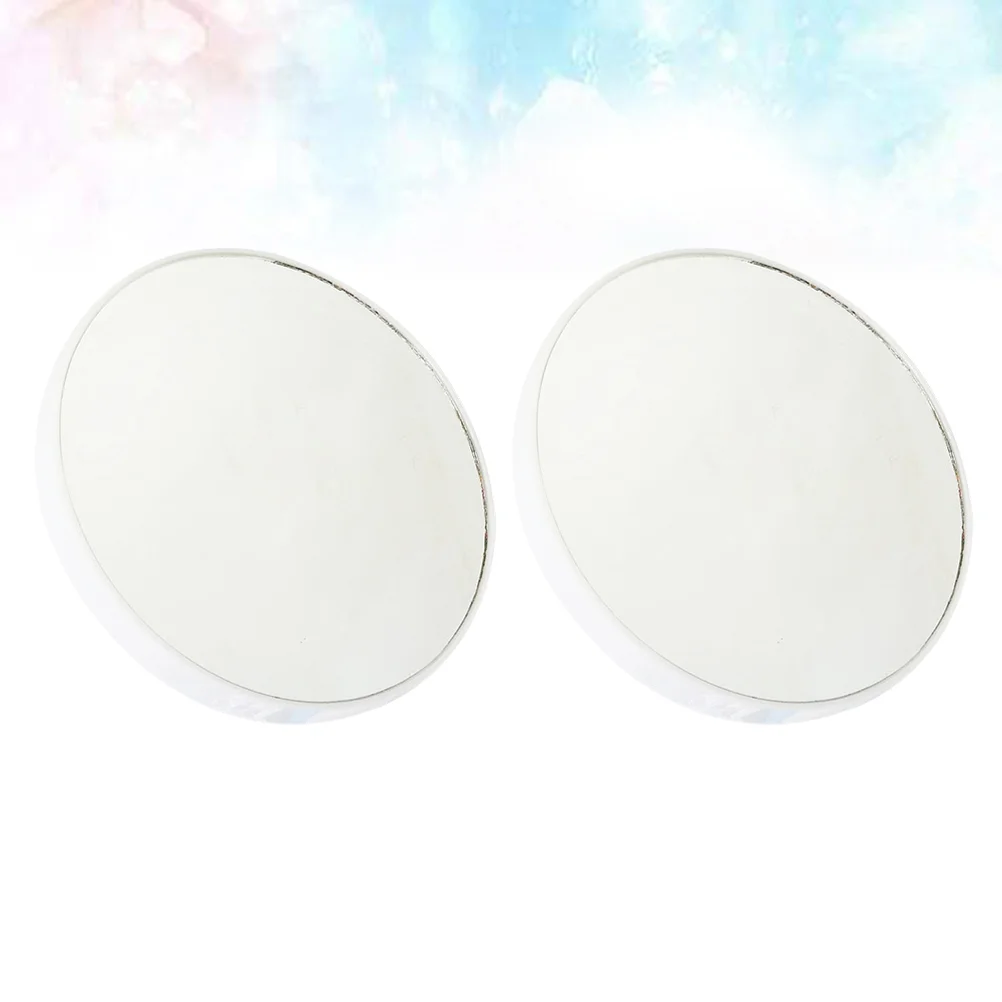 

2PCS Round Magnifying Glass Mirror Portable Suction Cup Makeup Mirror Pocket Mirror Practical Bathroom Makeup Tool