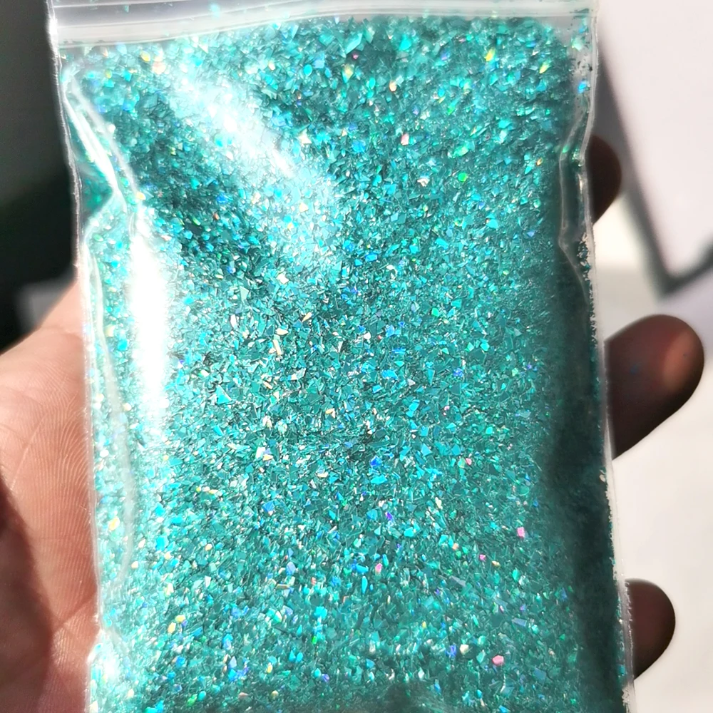 

50G/Lot Holographic Nail Glitter Powder Mixed Hexagon Shape Chunky Nail Glitter Sequins Sparkly Flakes Slices for 2022 Design