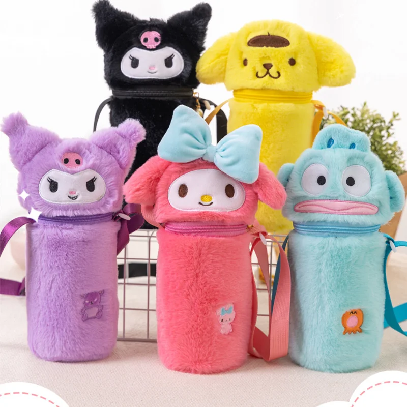 

Sanrio Kuromi KT Melody набор плюшевых чашек-мессенджеров Милая защита от ожогов теплоизоляция анти-падение портативный термос чашка набор подарок