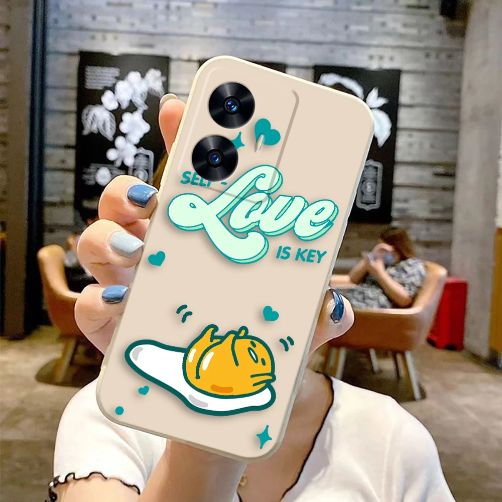 Чехол для телефона Hangyodon G-Gudetama Egg Realme C65 C63 C53 C35 C55 C33 C30 C21Y C20 C12 C11 GT 2 XT NARAO 20 30 50 Funda