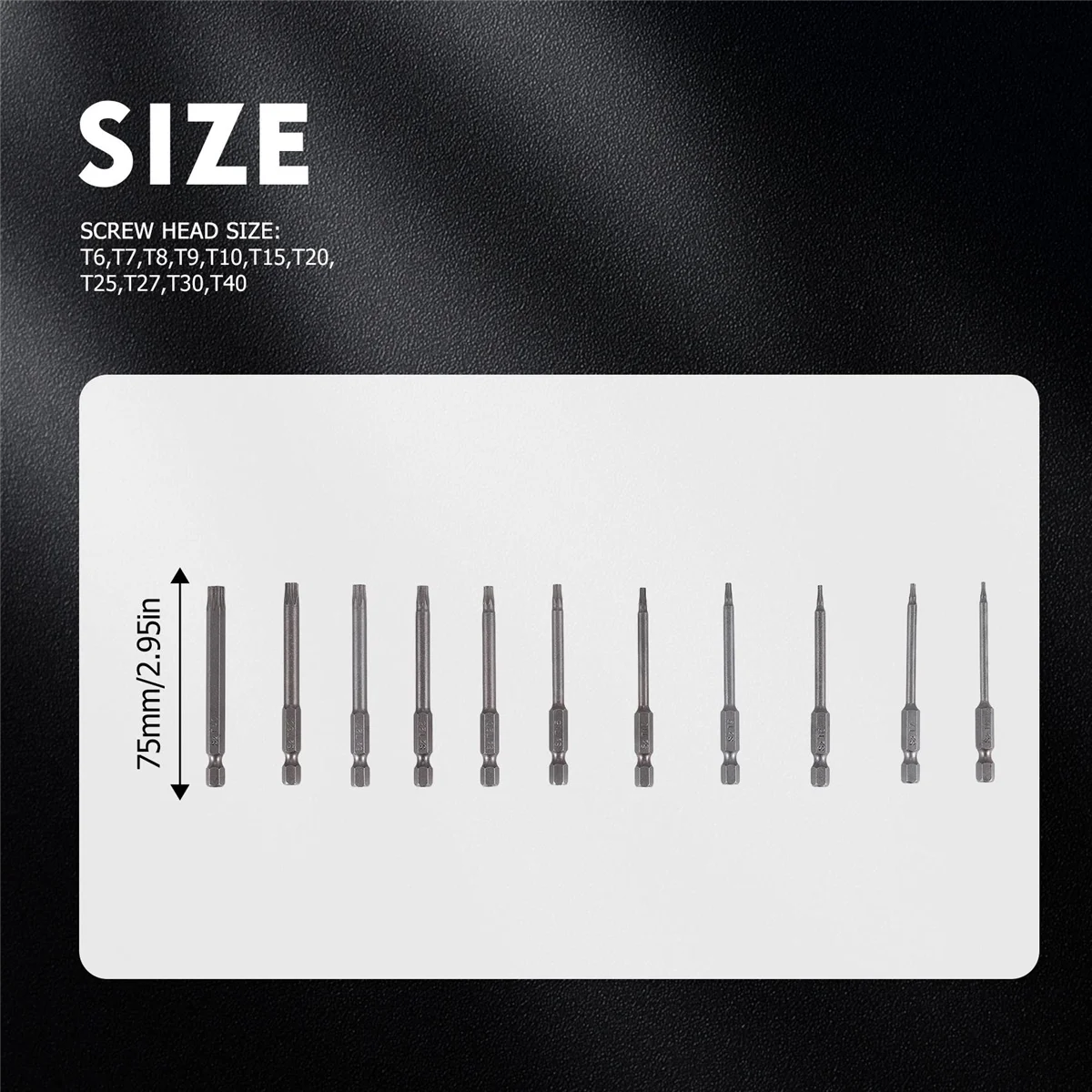 11 шт. 75 мм Магнитные стальные биты для отверток S2 Шестигранная звездообразная