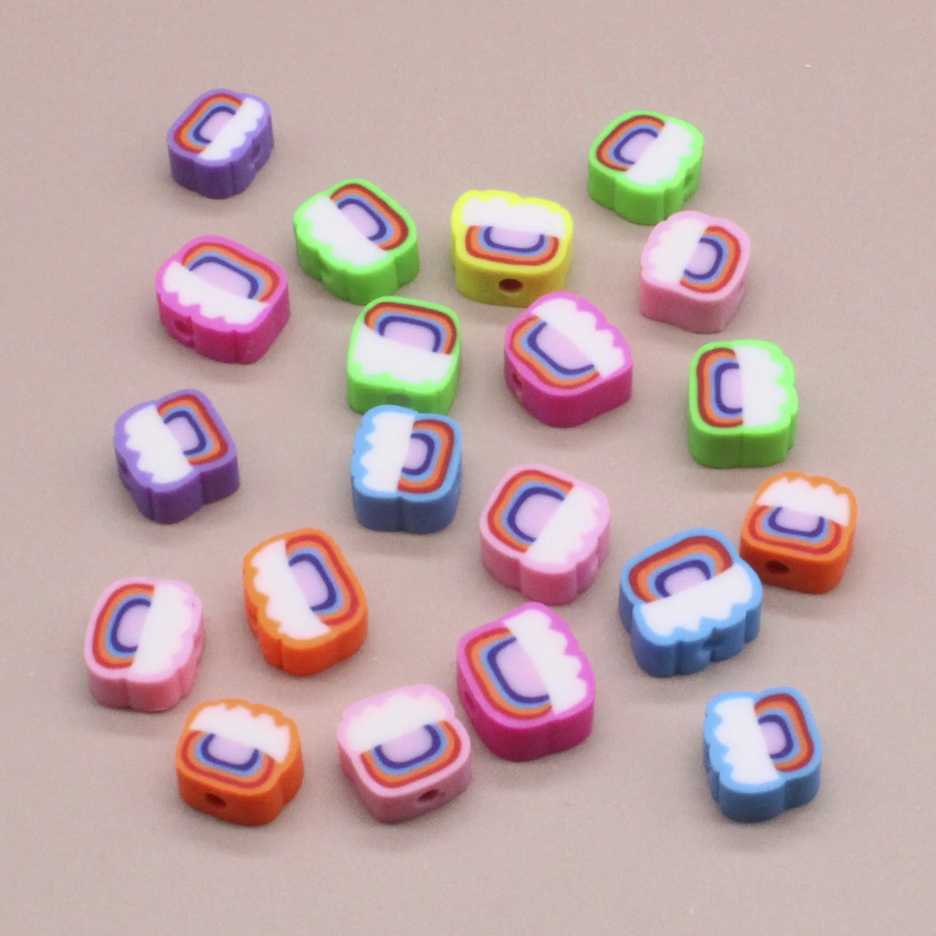 

30/50/100pcs 10mm Multicolor Smile Face Beads Polymer Clay Beads Loose Spacer Beads For Jewelry Making DIY Bracelet Accessorie