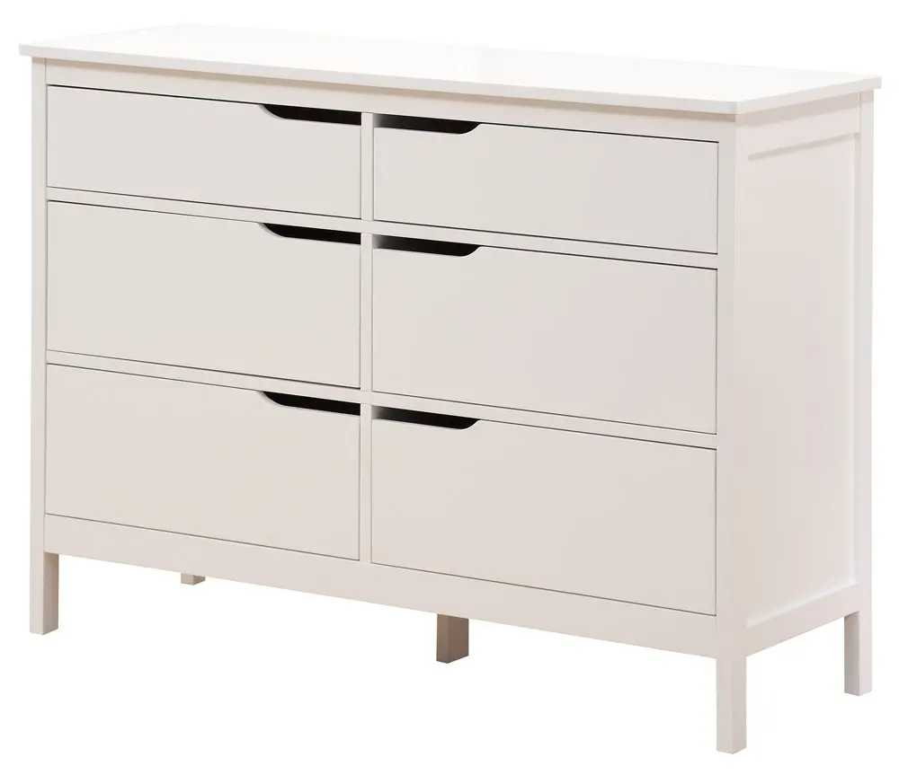 

Line Lauren 6 Drawer Dresser, White