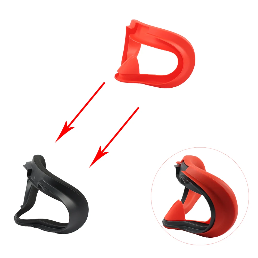 

Практичный Мягкий силиконовый чехол для глаз от пота, подушка, светящийся блокирующий лицо, подушка для VR-гарнитуры, прочная, моющаяся, для ...