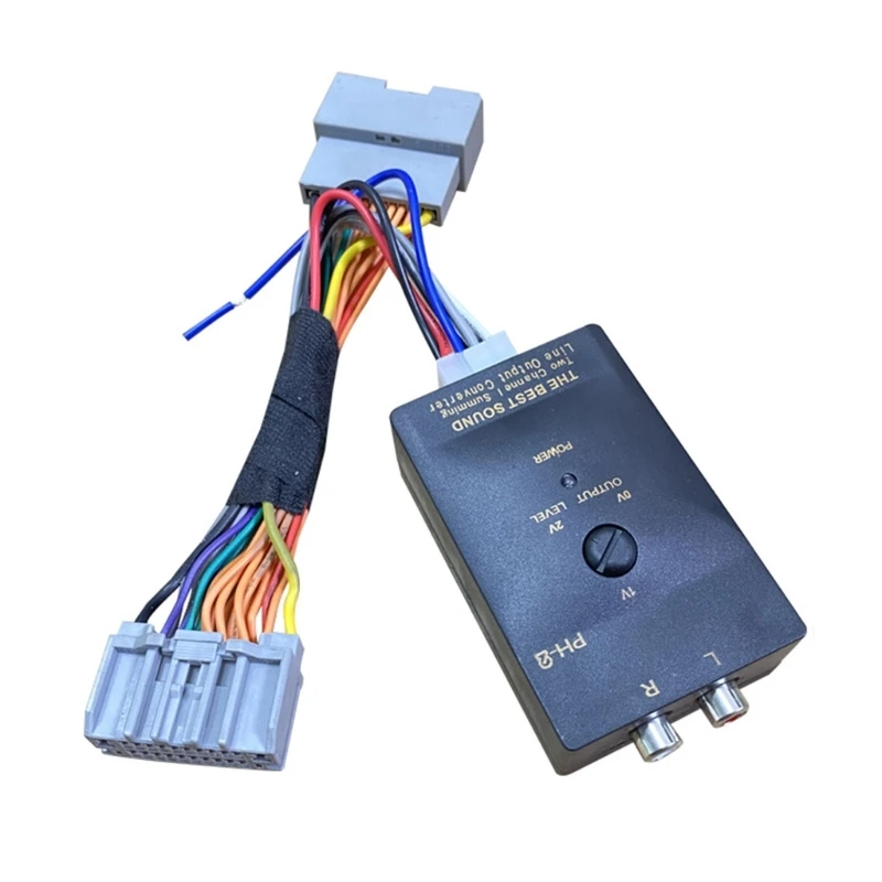 

Factory Radio Add Amplifier Subwoofer Interface Adapter Replacement Easy Installation ABS Used for 200 300 300cc R2LC