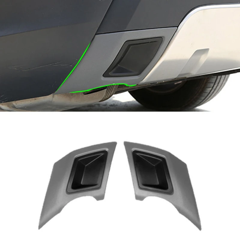 

2Pcs Car Tail Throat Exhaust Pipe Plate Cover Protective Trim For Land Rover Discovery 5 S/SE/HSE LR5 2017 2018 L462 Accessories