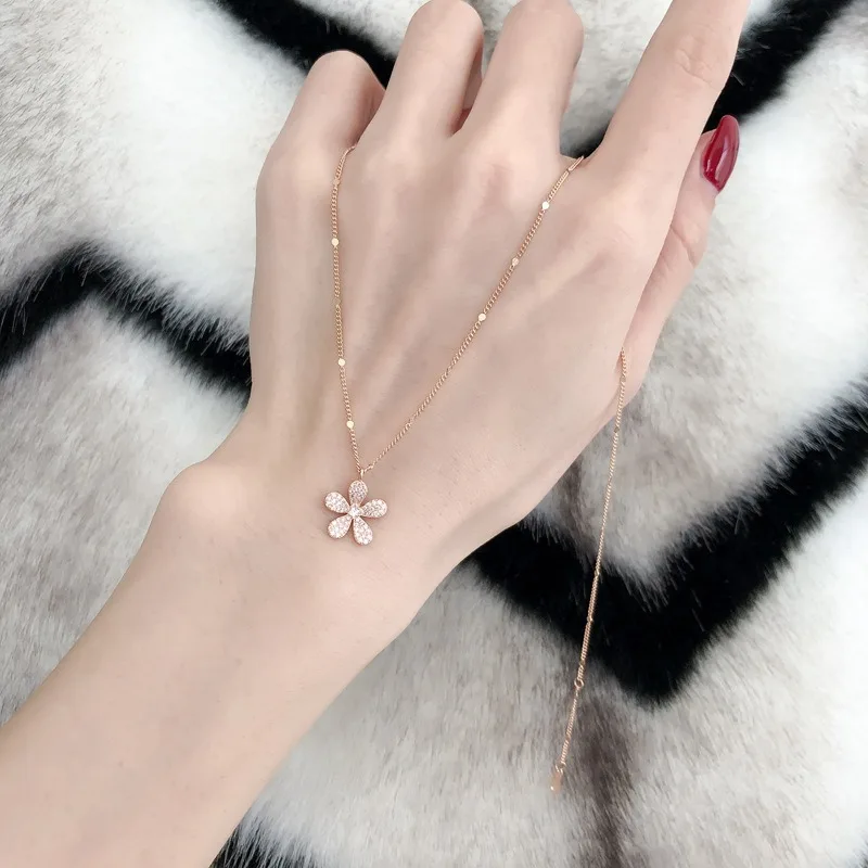 Новое маленькое свежее повседневное стильное цветочное ожерелье для женщин