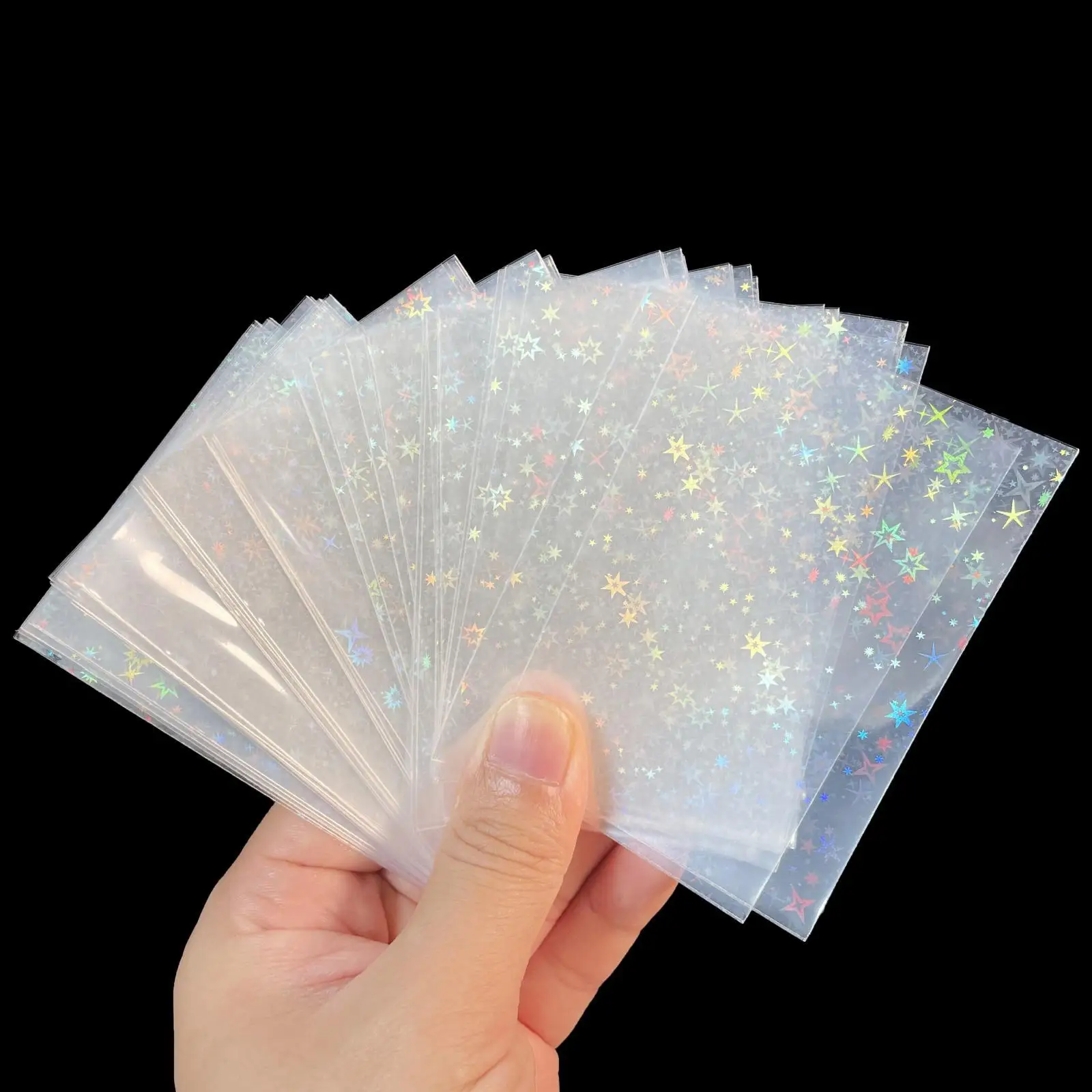 

100 Pieces Card Sleeves Plastic Card Collectible for Baseball Card Game Card Standard Size Board Game Trading Card Sleeves