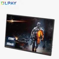 120HZ Gaming Monitor 16inch Portable Monitor 2K 2560x1600 IPS Screen Computer Laptop Display HDMI USB C for Mac PC PS 4 5 Xbox