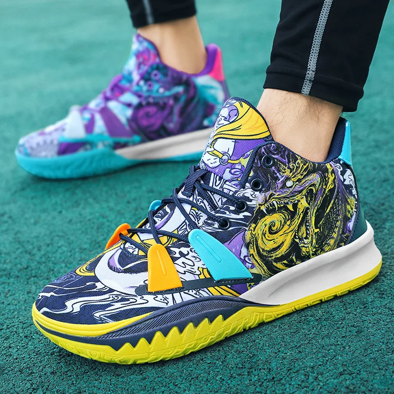 Hot Sale Streetball Men's Basketball Shoes High Top Breathable Gym Boots Men Sports Shoes Non-slip Couple Basketball Sneakers