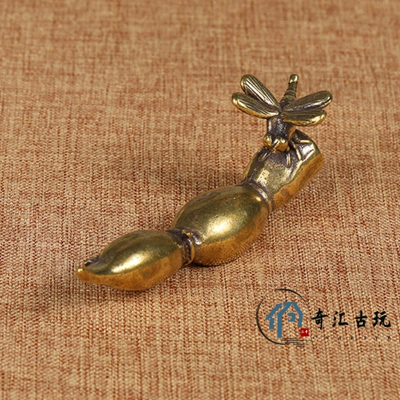 

The Four сокровища чистая бронза Стрекоза Лотос корни ученый дом