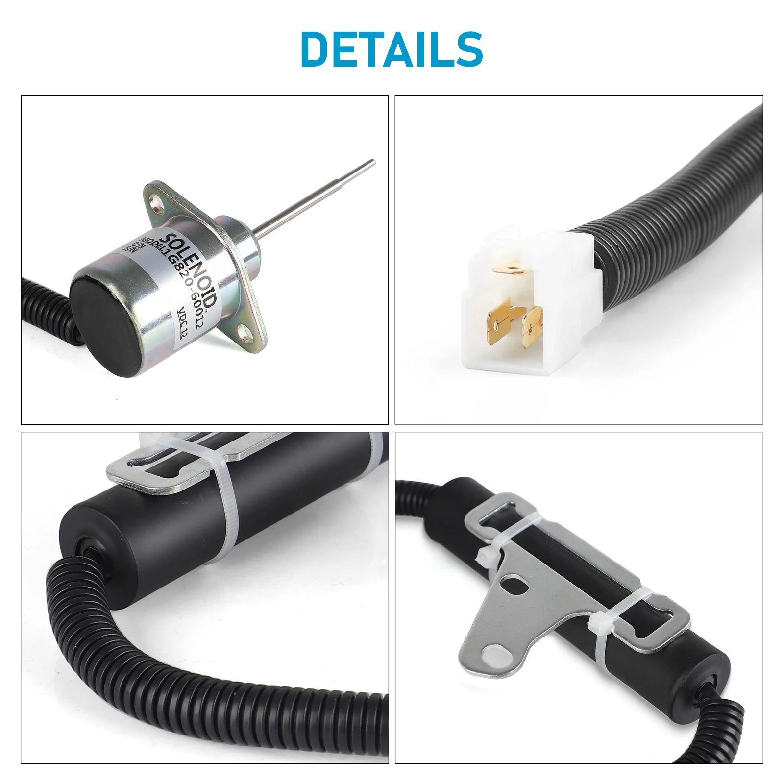 Электромагнитный Запорный Клапан Топлива 12 В Постоянного Тока Для Экскаватора
