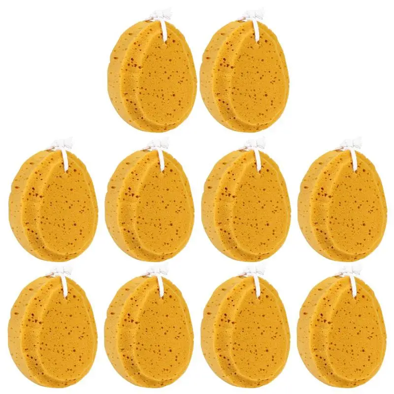 

5/10pcs Soft Shower Sponges Honeycomb Bath Exfoliating Sponge Kids Adults Body Scrubber Cleansing Supplies With Hanging Rope