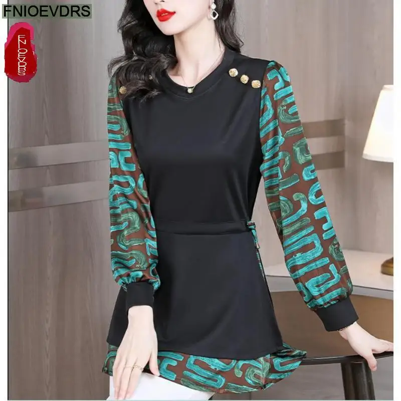 

M-5XL Loose Clothes 2023 Women European Fashion Elegant Office Lady Letter Button Shirt Casual Belly Peplum Tops And Blouses