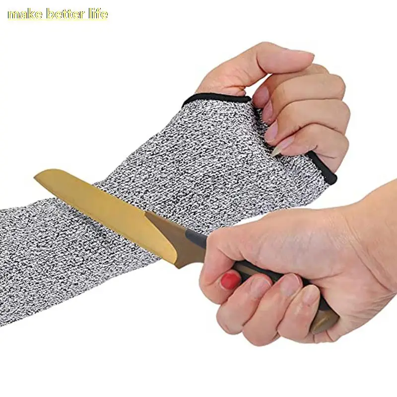 

NEW 1Pc Level 5 HPPE Cut Resistant Anti-Puncture Work Protection Arm Sleeve Cover Cut-resistant Arm Sleeve