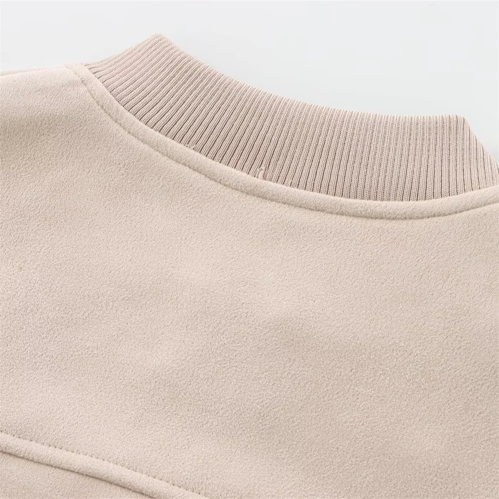 Женская новая мода осень 2024 повседневная тонкая и универсальная замшевая