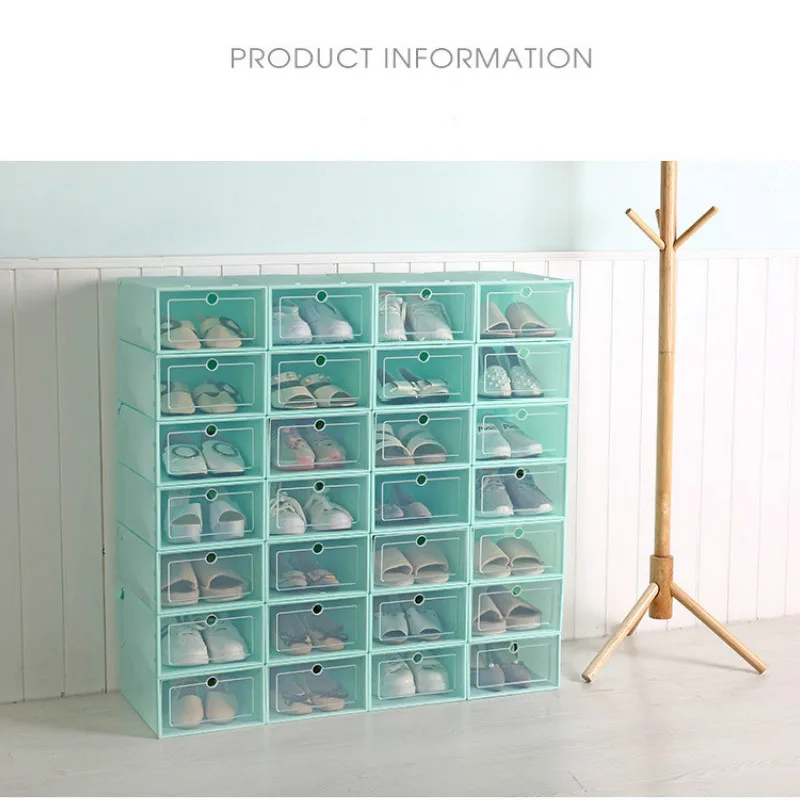 6 шт. прозрачные пластиковые коробки для хранения обуви | Дом и сад