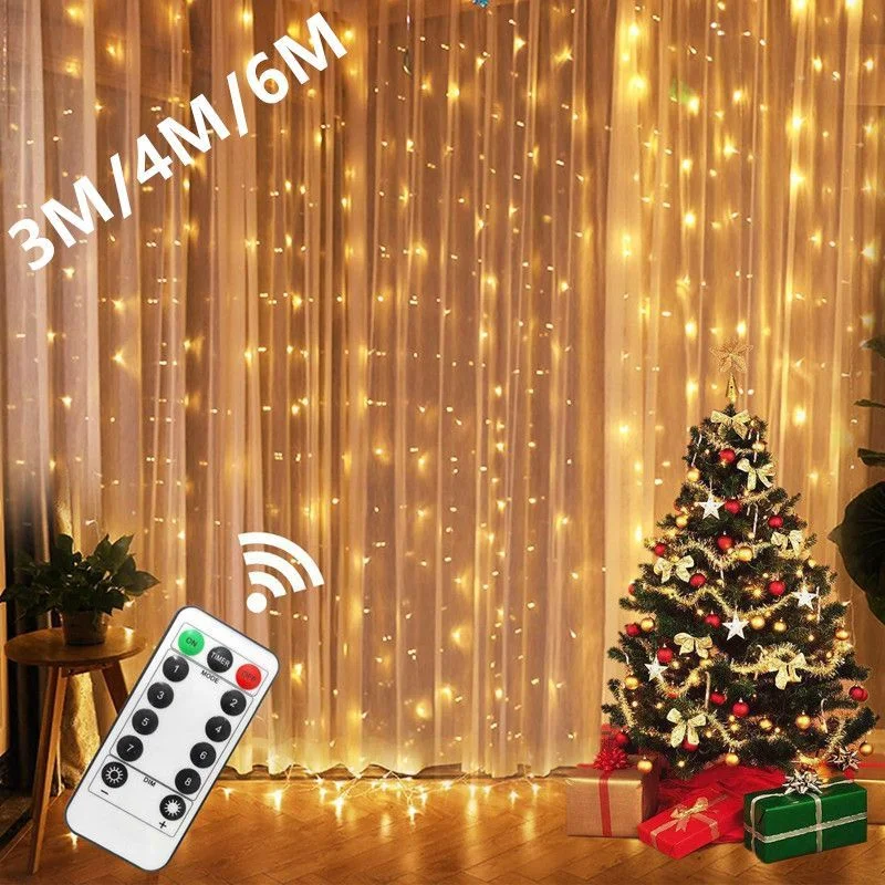 

USB Гирлянда-занавеска, яркая Гирлянда-занавеска, Рождественское украшение для дома, праздника, декоративная Новогодняя лампа