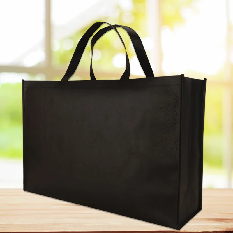 

Non-woven oversized shopping bags in stock Thickened environmental protection large-capacity supermarket tote bags