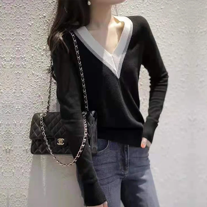 2024 весенний удобный простой трикотаж женская одежда однотонные модные