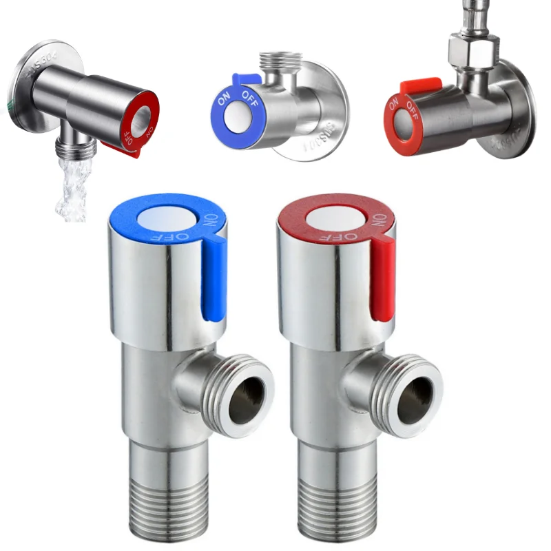 

Клапан входной из нержавеющей стали для горячей и холодной воды, угловые клапаны для розлива унитаза, для раковины, смеситель для водонагрева, аксессуары для кухни и ванной комнаты