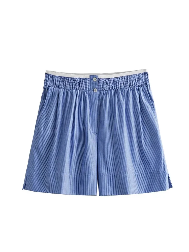 Винтажные синие модные топы Nlzgmsj шикарные женские свободные осенние однобортные