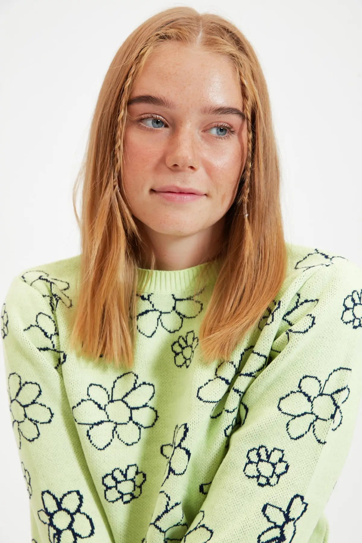 

Trendyol Jacquard Crop Knitwear Sweater Sweater TWOAW22KZ0097