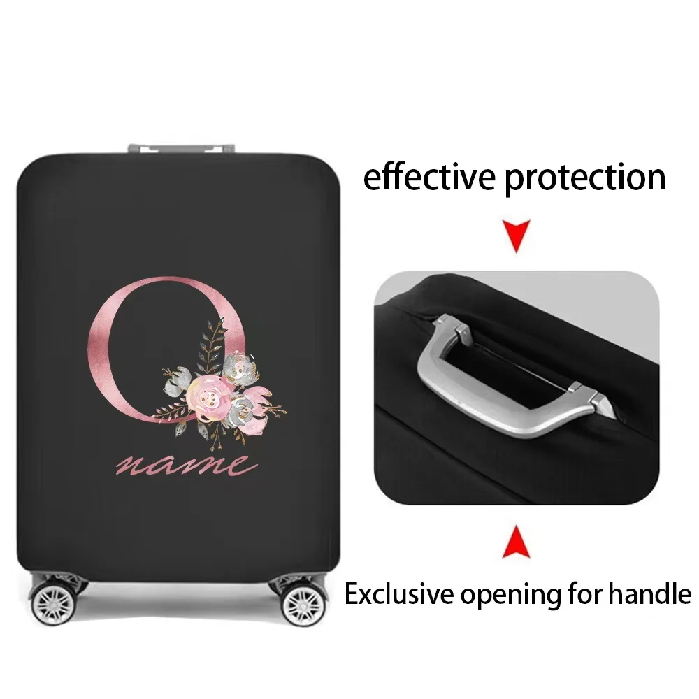Custom Free Name Luggage Cover Elastic Suitcase Protective Case Trolley 18-32 Inch Travel Luggage Dust Cover Travel Accessories