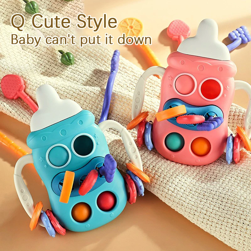 Соска-пустышка с мультяшными животными телефонным тросом и ручкой для рук от