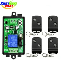 433mhz wireless universal remote control dc 12v 24v 1ch rf relay receiver and remote control for wireless remote control