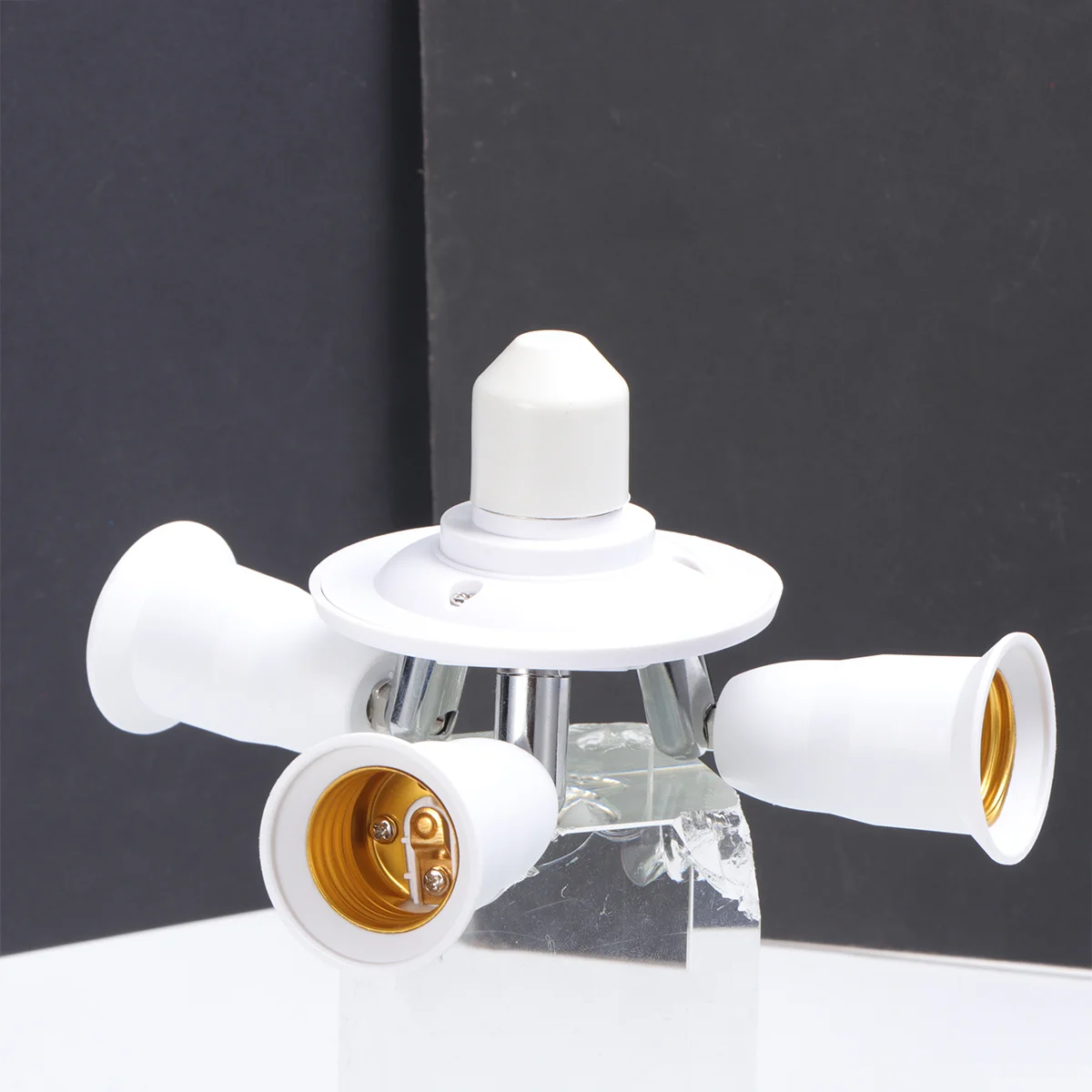 

LED Light Socket Splitter Adjustable Bendable E27 to 3 E27 Bulb Adapter Converter