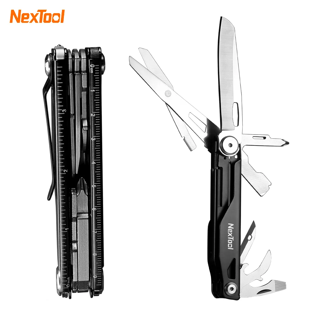 

NexTool 12 в 1 EDC инструменты складной карманный нож с блокировкой безопасности набор для выживания ножницы для рыбалки многофункциональный инс...