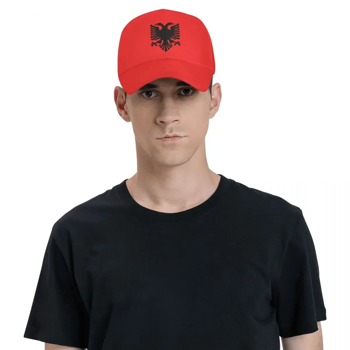 Бейсболка с флагом Албании и орлом женская Мужская дышащая Кепка албанского