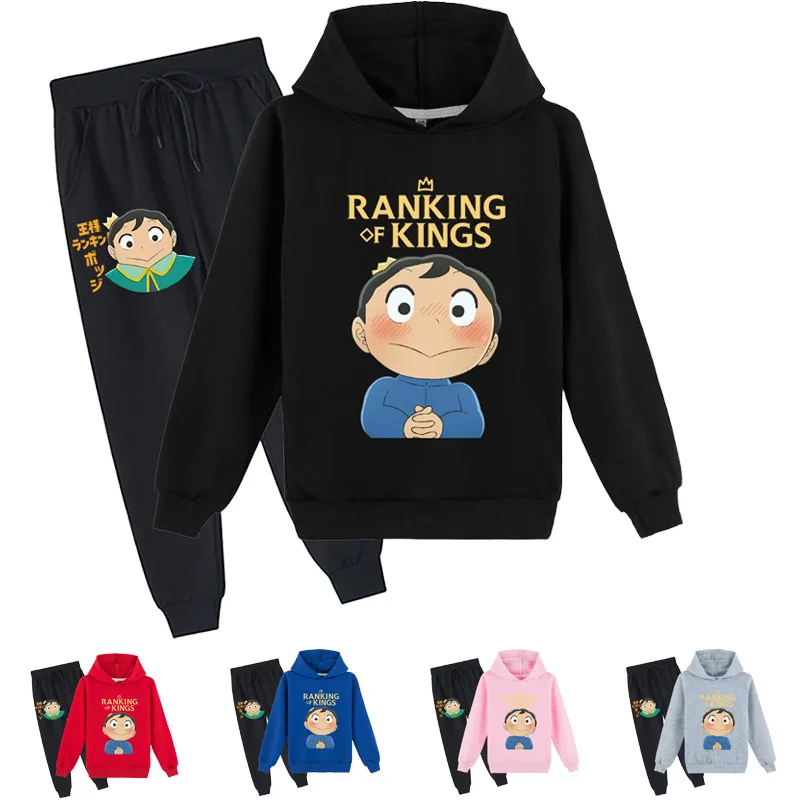 

New Anime Osama Ranking of Kings Hoodie Kids Kings Ranking Hoodies Sweatpants 2pcs Sets Toddler Girls Sweatshirt LongPants Suits