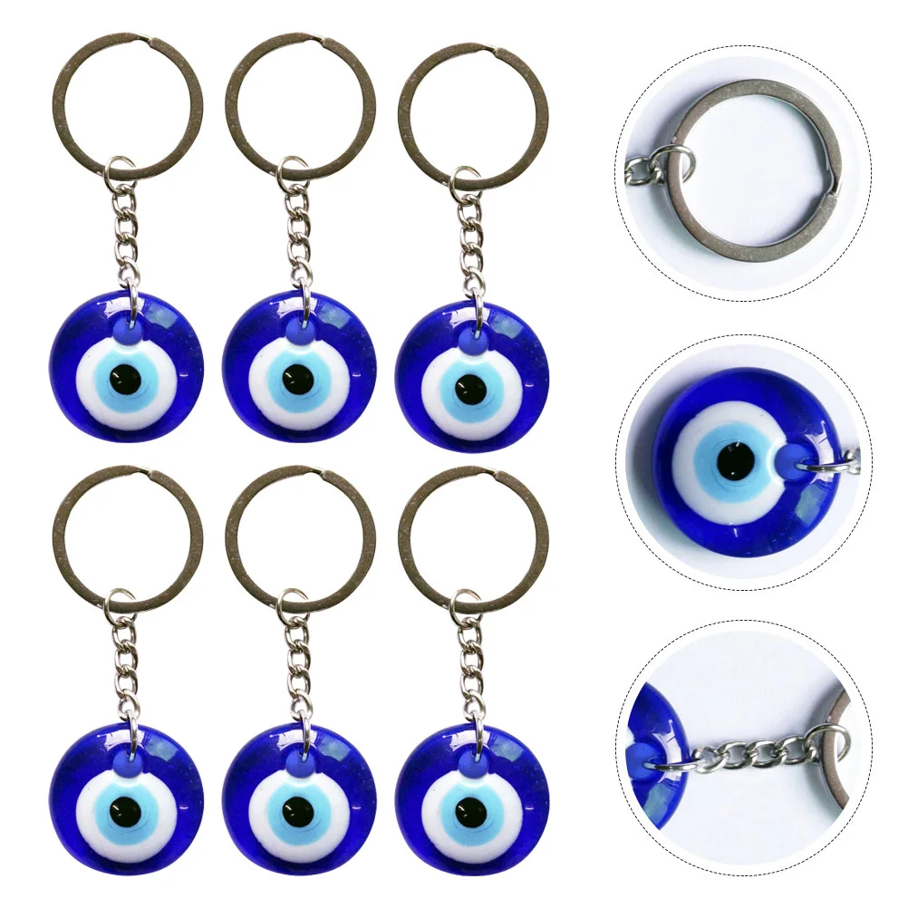 

Eye Evil Keychain Key Pendant Blue Ring Charms Purse Charm Turkish Hanging Car Lucky Handbag Keyring Good Ornament Luck Beads