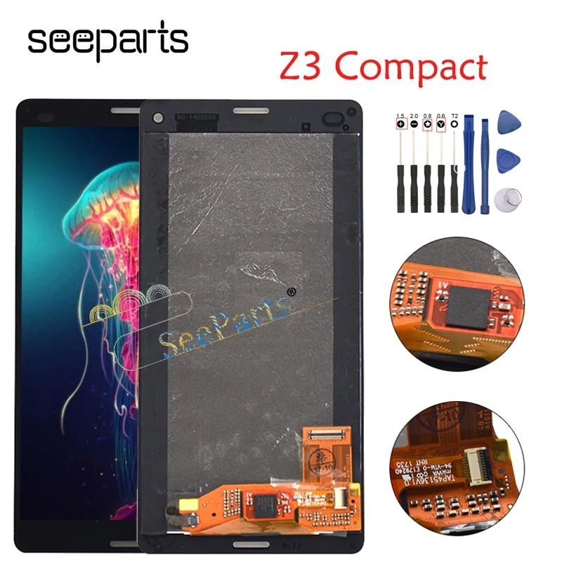 ЖК-дисплей для Sony Xperia Z3 Compact, 4,6 дюйма, с сенсорным экраном и дигитайзером в сборе