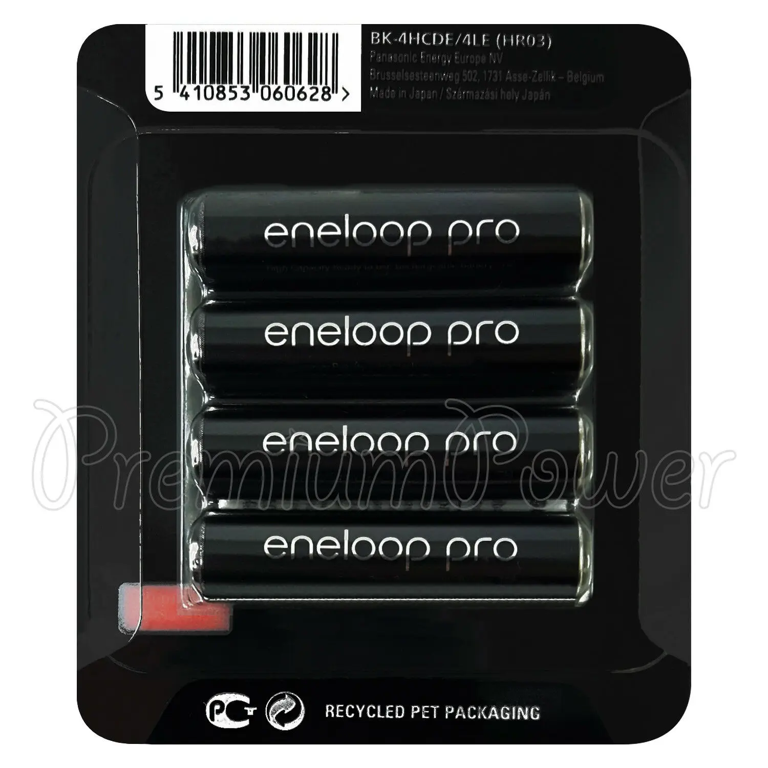 

4 x Panasonic eneloop PRO AAA 930 mAh batteries BK-4HCDE NiMh Rechargeable HR03