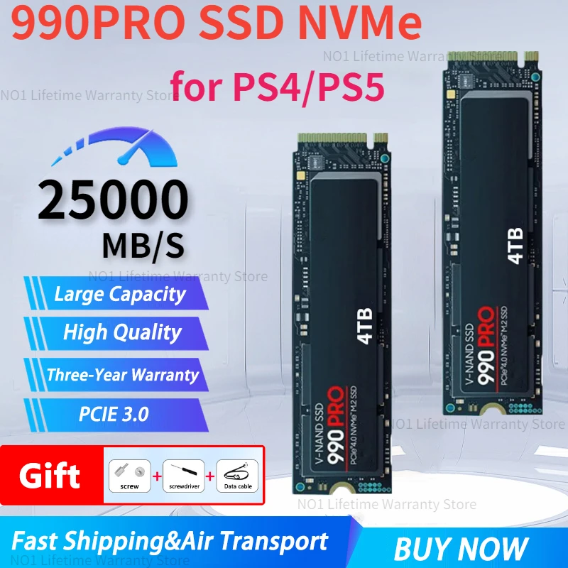 

8TB Original 990 PRO SSD M2 2280 4TB/2TB/1TB Internal Solid State Disk PCIe Gen 4.0 X 4 NVMe 980 EVO Suitable For PS5/PC/laptop