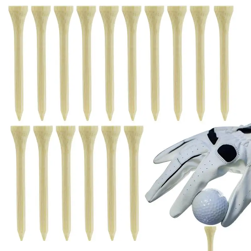 

Professional Golf Tees Natural Bamboo Golf Tees 100PCS Golfing Tees For Golfers Unbreakable Golf Tees Reduce And Friction