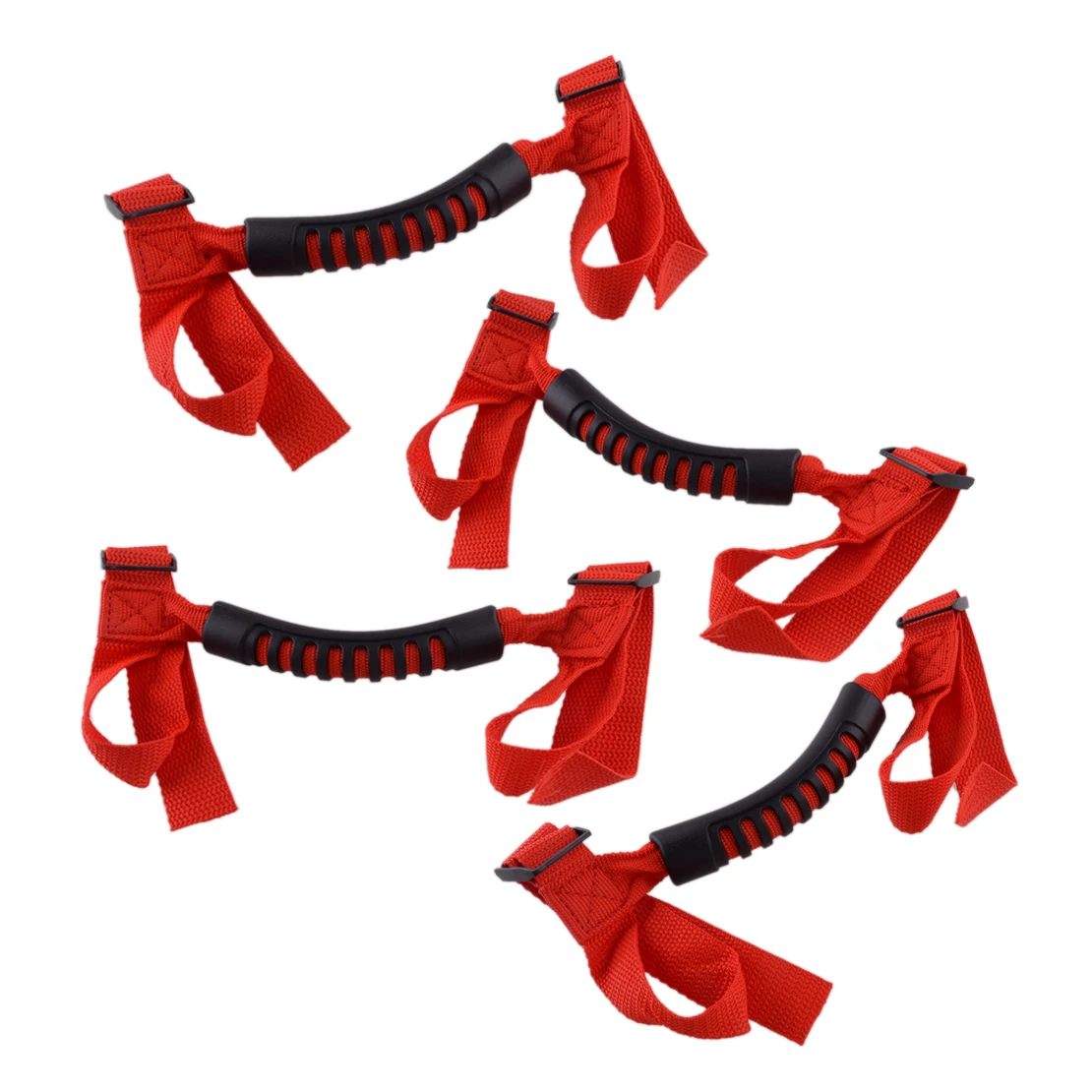 

4 шт. Автомобильная красная рулонная ручка захвата крыши захват стойка держатель подходит для Jeep Wrangler CJ TJ YJ JK JL 1955-2018 2019 2020 2021 82211740