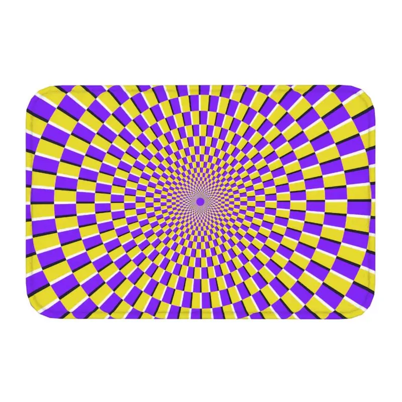 

3D Vortex Illusion Door Floor Bath Kitchen Mat Anti-Slip Outdoor Geometric Swirl Optical Doormat Carpet Bedroom Entrance Rug