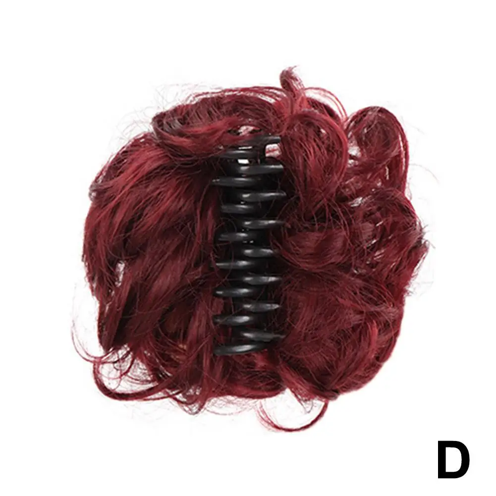 Зажим для булочки синтетический шиньон парик вьющиеся волны пончик