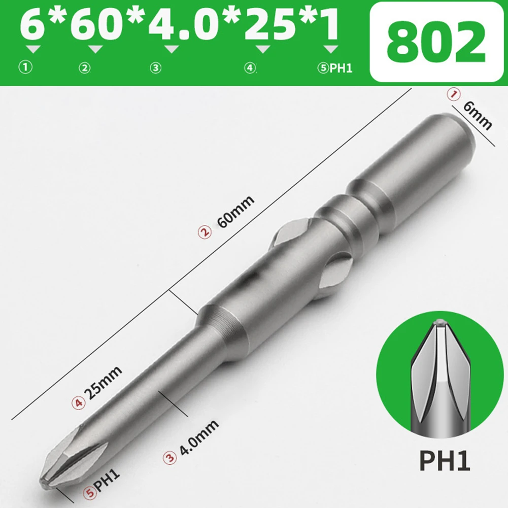 1 шт. 60-200 мм PH0 PH1 PH2 электрическая крестовая отвертка магнитные отвертки 6 круглый