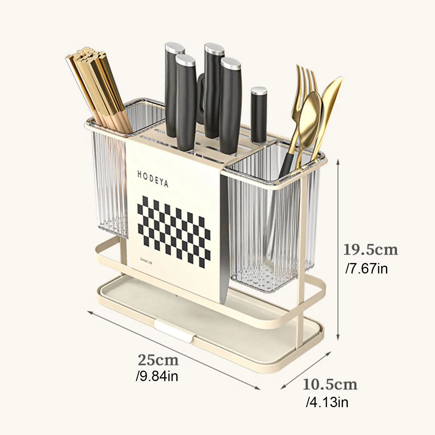 Кухонный стеллаж для палочек столовых приборов и эффективная дренажная система