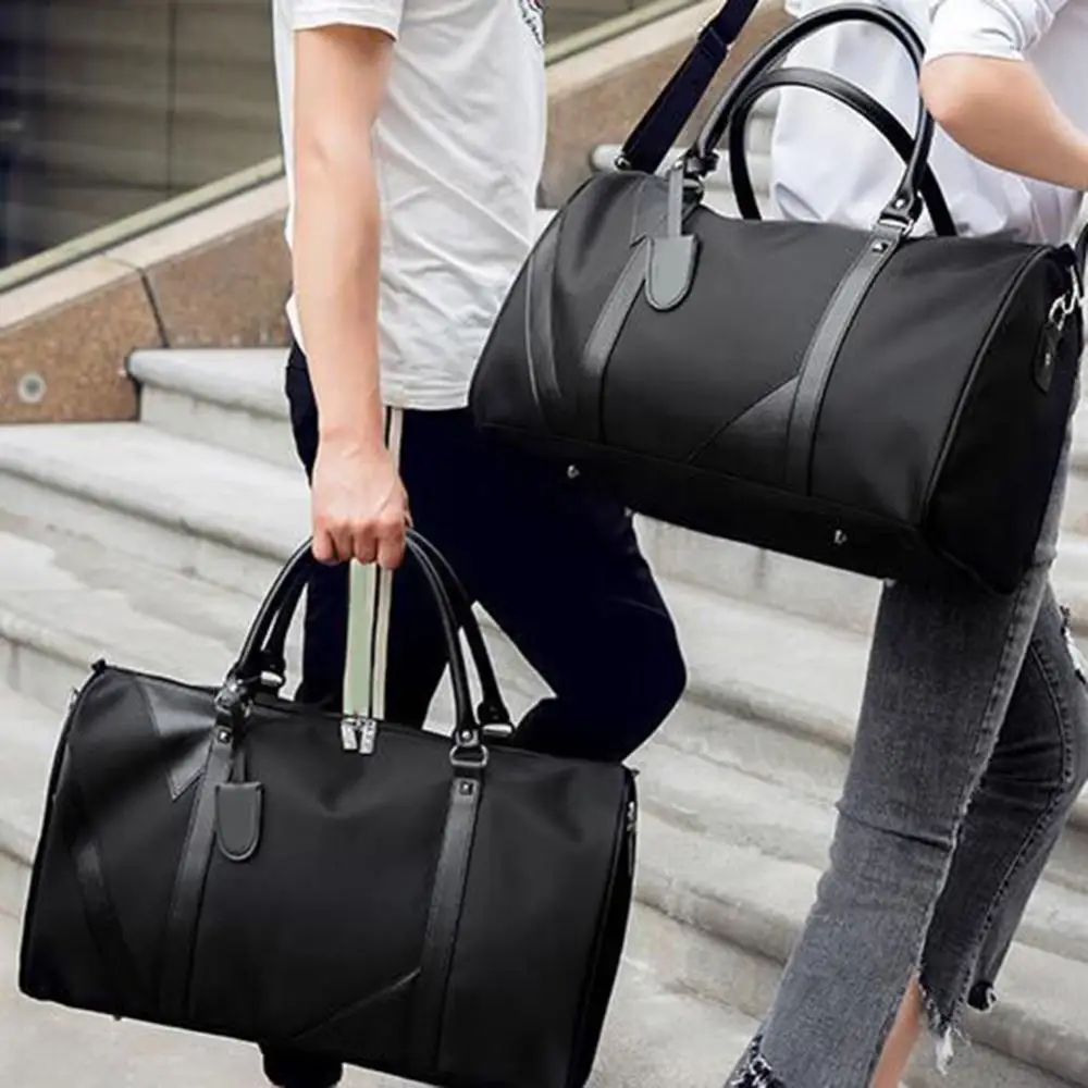 

Solid Color Storage Bag Women Handbag Men Travel Fitness Luggage Duffle Pouch
