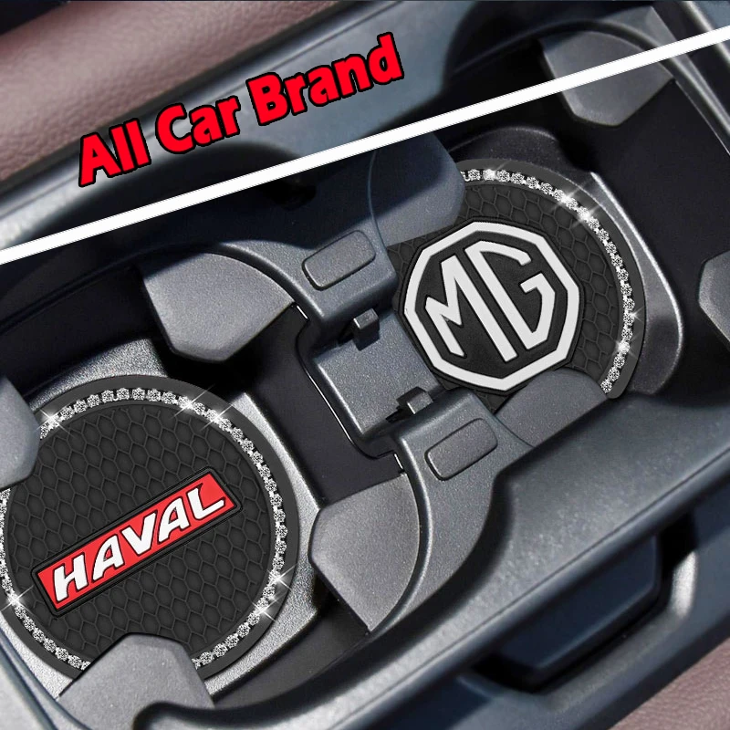 

1/2Pc Car Logo Coasters Car Interior Diamond Coaster Car Goods For Haval Accessories Jolion F7x F7 H2 H3 H5 H6 H7 H9 Car Styling