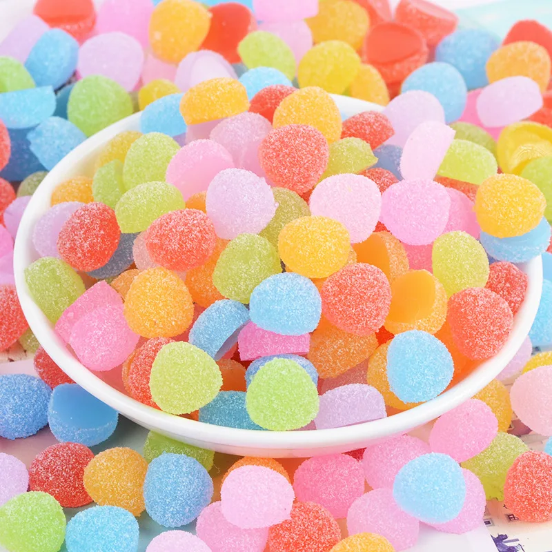 

10/30/50/100 Pcs Colorful Candy Cookie Resin Flat Back Cabochon Scrapbook Food Toy DIY Wedding Phone Hairpin Shoes Embellishment