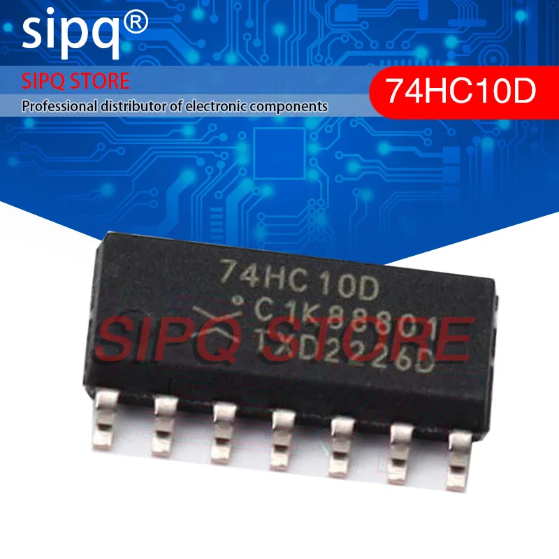 50 шт./лот 74HC10D,653 74HC10D 2V ~ 6V 2uA 3 16ns @ 6V,50pF NAND Gates SOP-14 Gates новые оригинальные